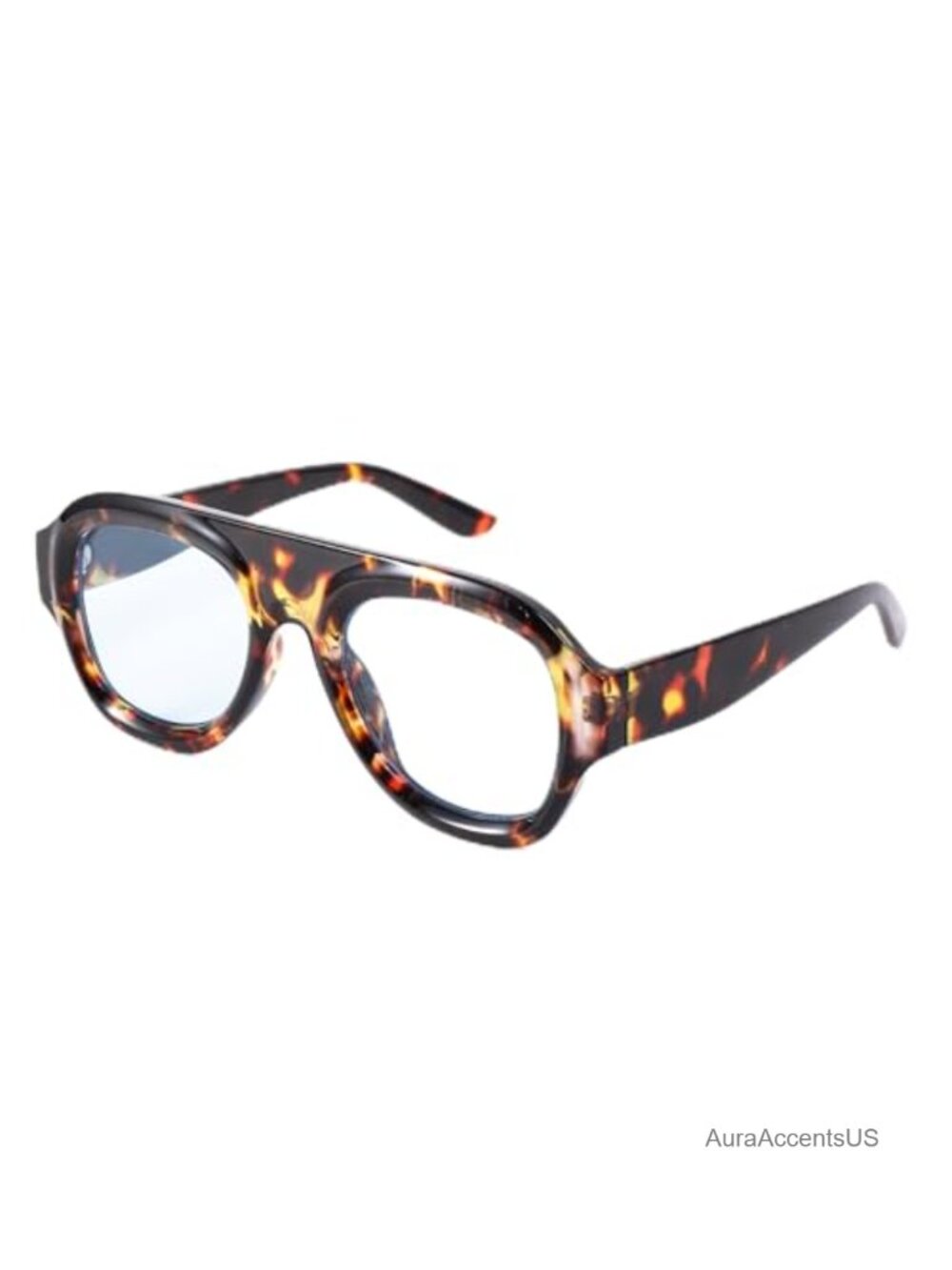 Oversized Square Aviator Sunglasses Retro 70s Shield UV Protection Full-Frame